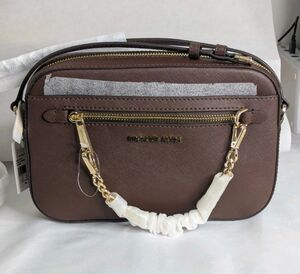 MICHAEL KORS Jet Set Leather Crossbody Bag - Mocha